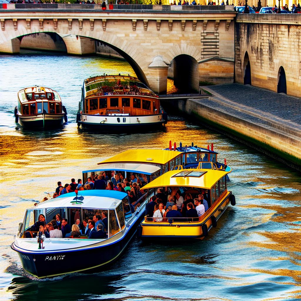 Boat taxis on the Seine