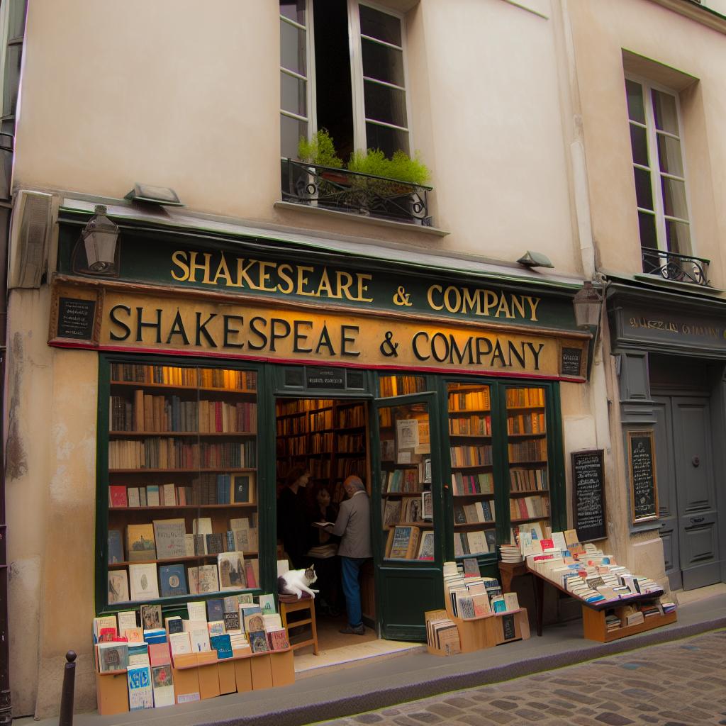 The Shakespeare and Company bookstore